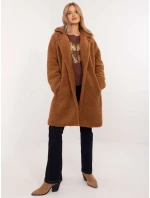 Kabát DHJ EN model 20692119 světle hnědý - FPrice Kabát DHJ EN model 20692119 světle hnědý - FPrice