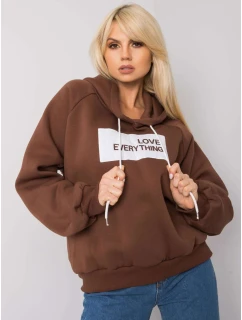 Mikina EM BL 651/2.41X tmavě hnědá