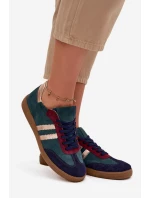 Dámské nízké semišové tenisky – lahvově zelené Zazoo Dámské nízké semišové tenisky – lahvově zelené Zazoo