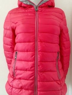 Dámská prošívaná bunda s kapucí B7013 červená - SWest