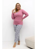 Pohodlná pyžama pro plnoštíhlé model 221197 Forever Pink Pohodlná pyžama pro plnoštíhlé model 221197 Forever Pink