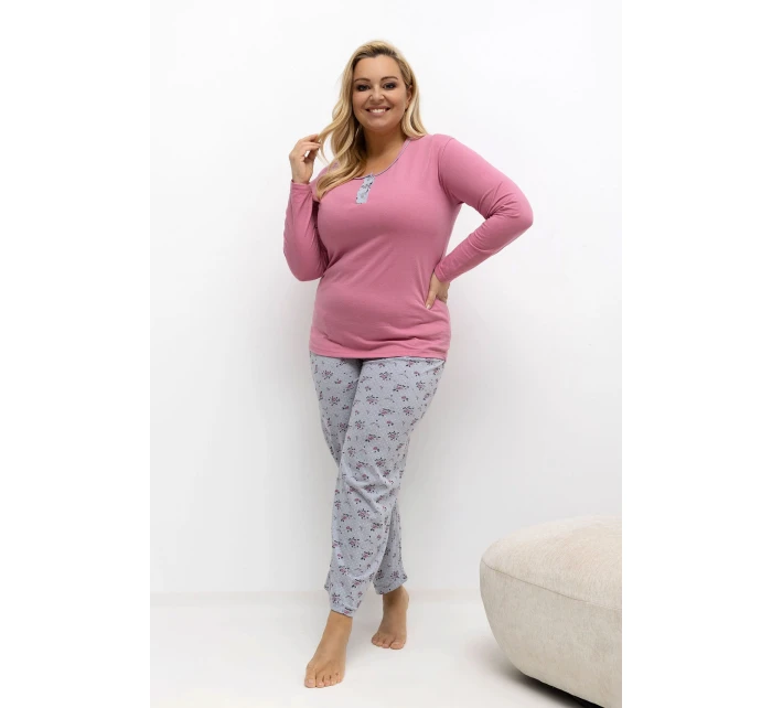 Pohodlná pyžama pro plnoštíhlé model 221197 Forever Pink Pohodlná pyžama pro plnoštíhlé model 221197 Forever Pink
