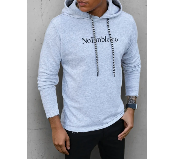 Pánská šedá mikina FashionStreet BX5456