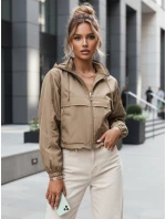 Dámská přechodná bunda s kapucí GRAUS béžová FashionStreet TY4221