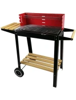 ZAHRADNÍ GRILOVACÍ KOLO 85x42x83 cm ČERVENÉ