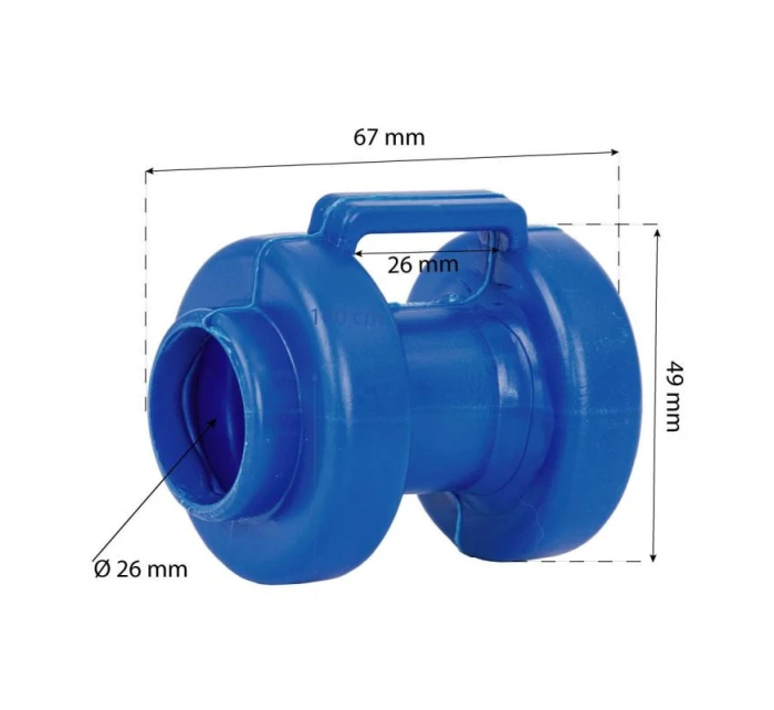 TRAMPOLÍNOVÁ TYČ HŘIBOVITÁ ČEPICE MODRÁ 1KS