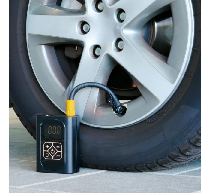 KOMPRESOR DO AUTA DUNLOP 150 PSI DIGITÁLNÍ KOMPRESOR S FUNKCÍ POWERBANKY