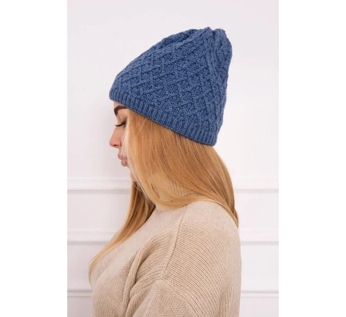 K204 džínová fleecová čepice s kšiltem K204 džínová fleecová čepice s kšiltem