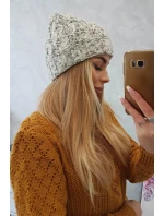 Dámská čepice Eliza K205 ecru+grey Dámská čepice Eliza K205 ecru+grey