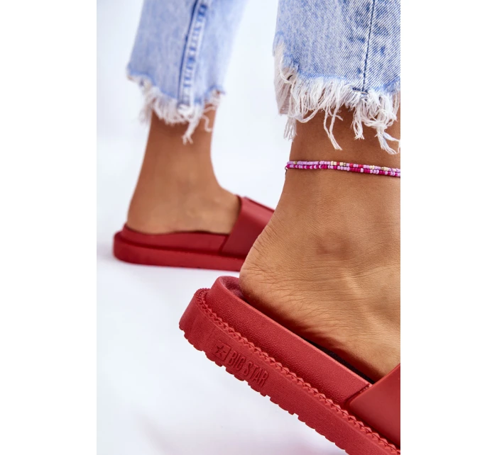 Dámské pantofle Big Star model 21609146 červené - Big Star Shoes Dámské pantofle Big Star model 21609146 červené - Big Star Shoes