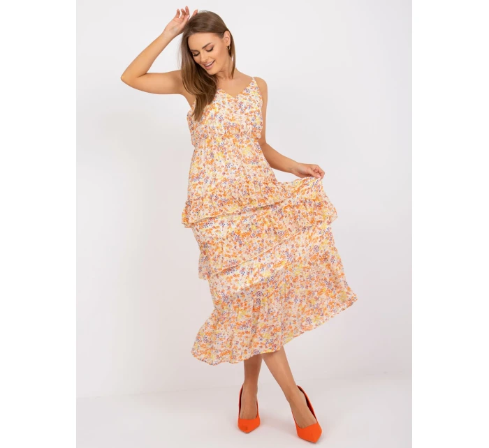 Dámské šaty EM SK Y6743 jasně oranžové Dámské šaty EM SK Y6743 jasně oranžové