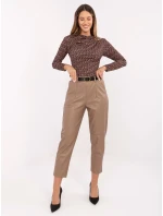 Spodnie IT SP model 21441236 ciemny bezowy - FPrice Spodnie IT SP model 21441236 ciemny bezowy - FPrice