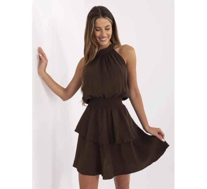 Šaty MI SK 92166.71P tmavě hnědé Šaty MI SK 92166.71P tmavě hnědé