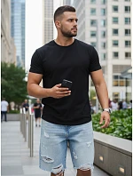 Tshirt męski czarny model 22126303 - FashionStreet