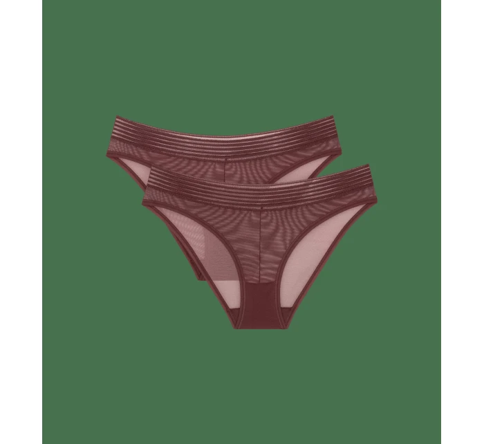 Tempting Sheer Highleg Tai 2P - BROWN - TRIUMPH BROWN - TRIUMPH