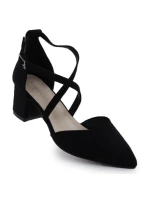 Dámské černé sandály na jehlovém podpatku Sergio Leone SK-830 Dámské černé sandály na jehlovém podpatku Sergio Leone SK-830