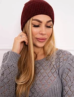 Tenká čepice Oliwia K252 bordó