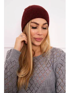 Tenká čepice Oliwia K252 bordó