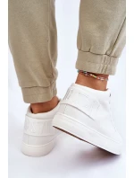 Dámské klasické vysoké tenisky Big Star LL274002 bílé