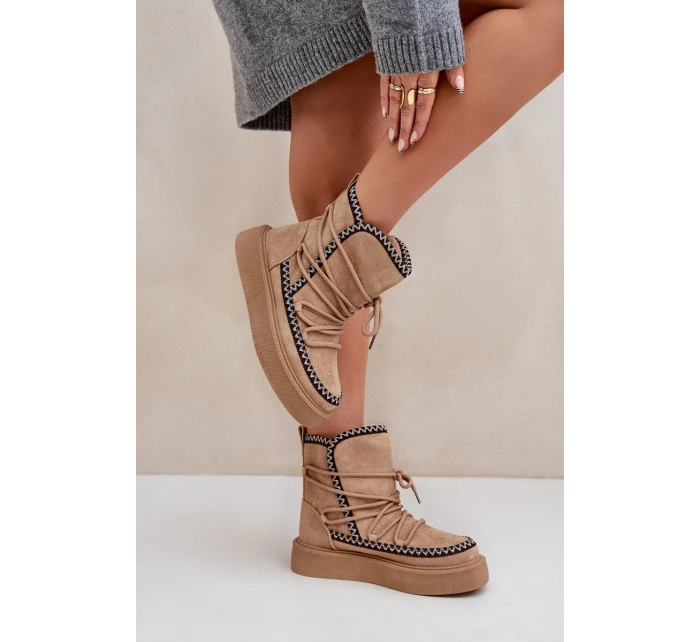 Dámské Sněhule S Na Platformě Hnědé model 21680237 - Boto Dámské Sněhule S Na Platformě Hnědé model 21680237 - Boto