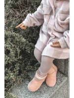 Dětské Teplé Sněhule Semišové Růžové Gooby Dětské Teplé Sněhule Semišové Růžové Gooby