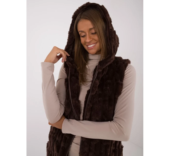 Kamizelka AT KZ ciemny brązowy model 20479790 - FPrice Kamizelka AT KZ ciemny brązowy model 20479790 - FPrice