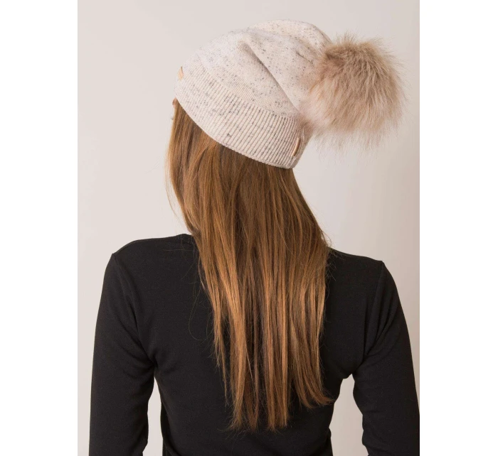 Dámská čepice model 14839420 béžová - FPrice Dámská čepice model 14839420 béžová - FPrice