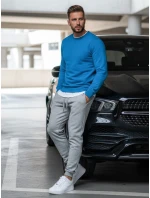 Pánská hladká modrá mikina Dstreet model 21962310 - FashionStreet