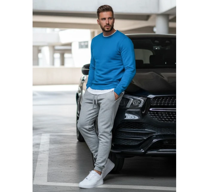 Pánská hladká modrá mikina Dstreet model 21962310 - FashionStreet