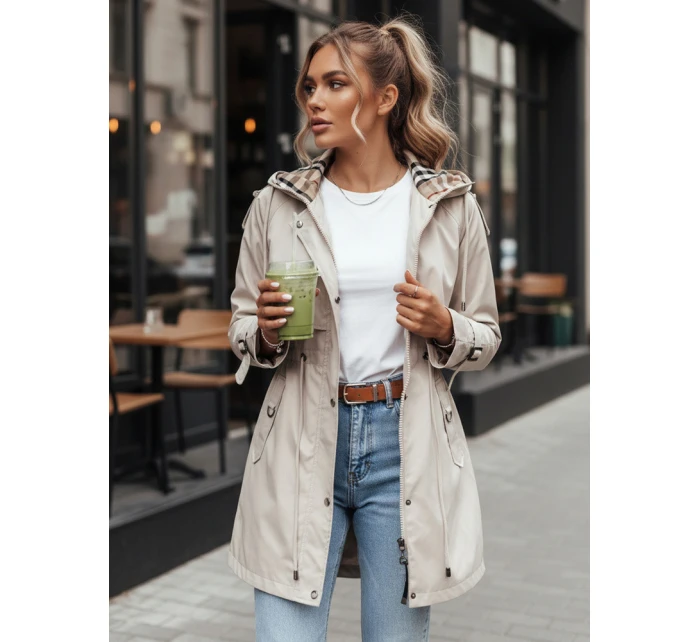 Dámská přechodná bunda parka šedá Dstreet model 21975178 - FashionStreet Dámská přechodná bunda parka šedá Dstreet model 21975178 - FashionStreet