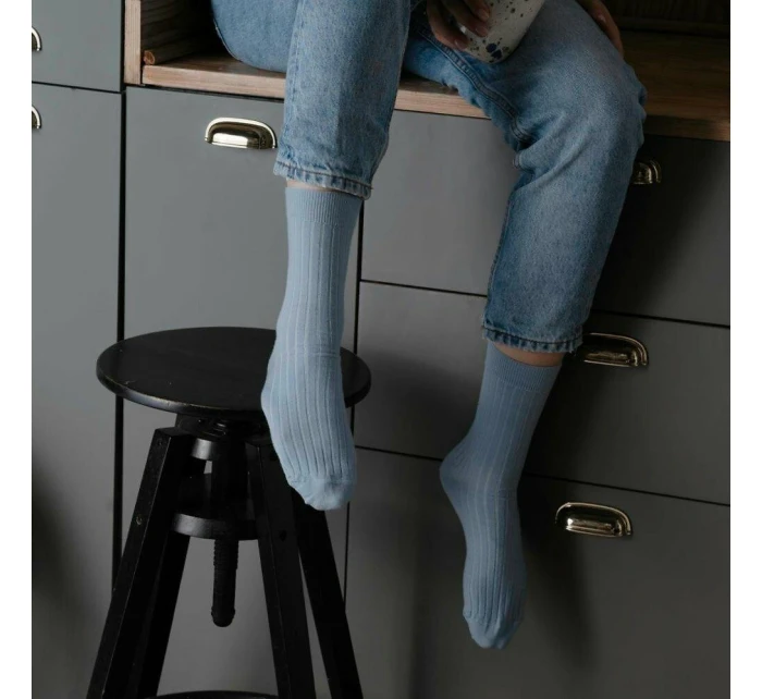 Dámské žebrované ponožky Steven art.130 Merino