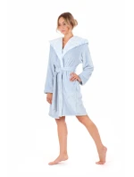 Dámský župan Flora s kapucí krátký 4856 jednobarevný ledově modrá - Vestis Dámský župan Flora s kapucí krátký 4856 jednobarevný ledově modrá - Vestis