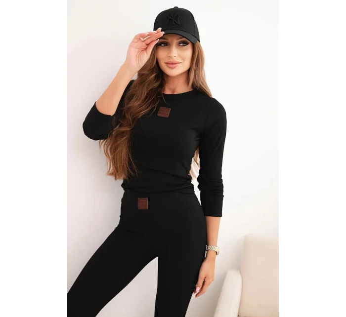 Dámská souprava z bavlny s dlouhým rukávem a legínami model 21472109 - K-Fashion Dámská souprava z bavlny s dlouhým rukávem a legínami model 21472109 - K-Fashion