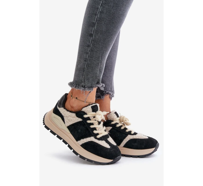 Zateplené dámské kožené sneakersy Big Star OO274A318 HI-POLY SYSTEM černé Zateplené dámské kožené sneakersy Big Star OO274A318 HI-POLY SYSTEM černé