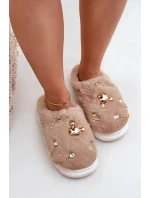 Kožené Pantofle S Tmavě Béžové model 21680853 - Boto Kožené Pantofle S Tmavě Béžové model 21680853 - Boto