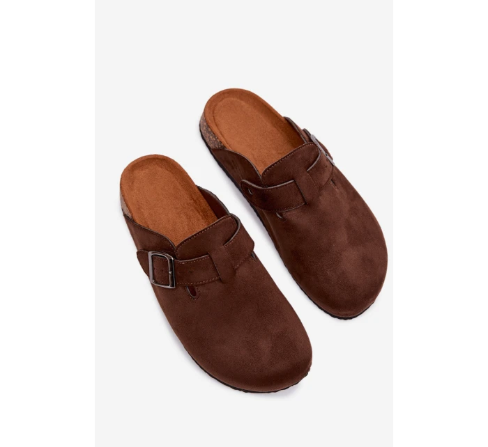 Dámské žabky Chodaki s přezkou Čokoládové Delirisse Dámské žabky Chodaki s přezkou Čokoládové Delirisse