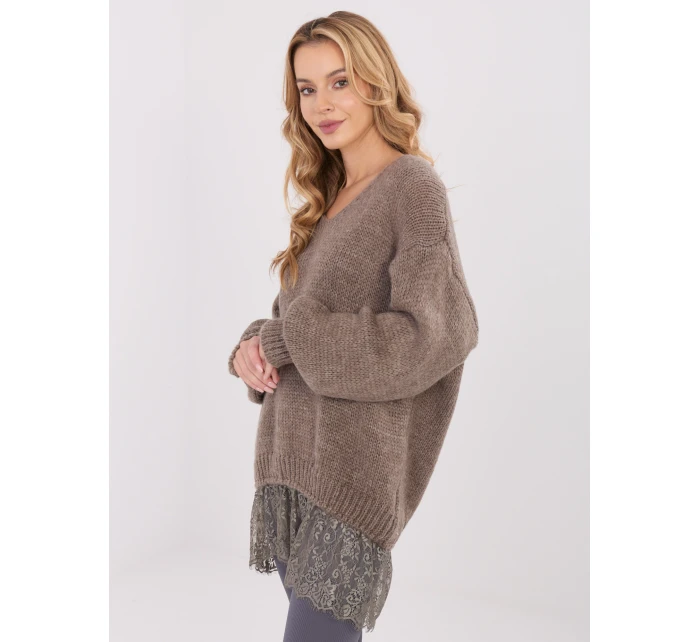 Sweter IN SW model 21782542 ciemny bezowy - FPrice