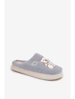 Dámské chlupaté papuče s medvídkem – modré Noralie Dámské chlupaté papuče s medvídkem – modré Noralie