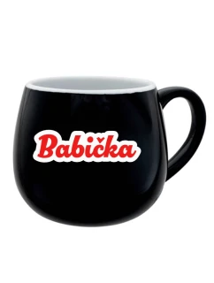 Keramický hrníček Babička (obrys) 300 ml černý - Giftela