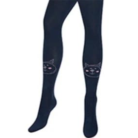 KIDDY - Vzorované punčocháče 2-6 leté dívky NAVY 92/98