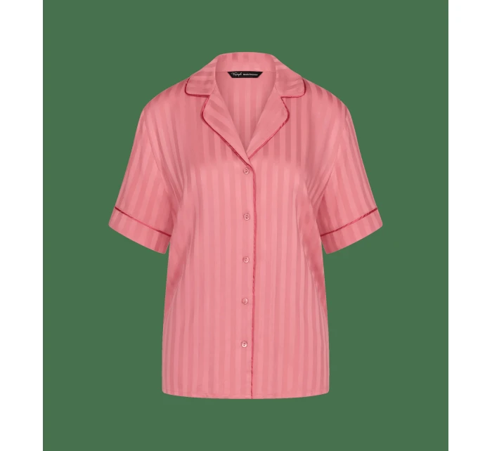 Amourette Jacquard Boyfriend Shirt - RED - TRIUMPH RED - TRIUMPH Amourette Jacquard Boyfriend Shirt - RED - TRIUMPH RED - TRIUMPH