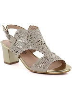 Dámské ažurové béžové sandály M.Daszynski MR1954-2 Dámské ažurové béžové sandály M.Daszynski MR1954-2