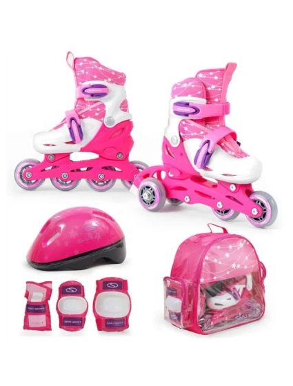 Sport Pink LED kolečkové brusle 2 v 1 model 21761702 - SMJ