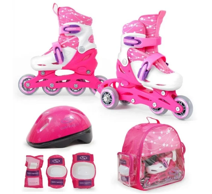 Sport Pink LED kolečkové brusle 2 v 1 model 21761702 - SMJ