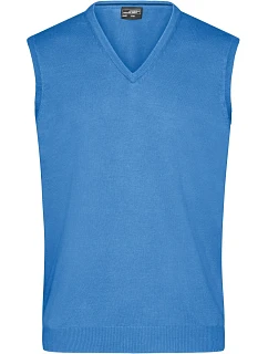 Daiber JN 657 Pánská svetrová vesta s výstřihem do V 02.0657 glacier blue