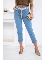 Kalhoty Puntor s páskem džínovina Kalhoty Puntor s páskem džínovina