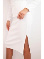 Dámský komplet bavlněný pruhovaný top a tužková sukně ecru Dámský komplet bavlněný pruhovaný top a tužková sukně ecru