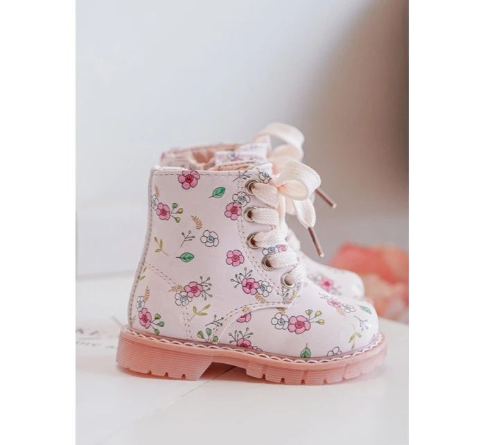 Dětské zateplené boty na zip Růžové model 21634773 - Boto Dětské zateplené boty na zip Růžové model 21634773 - Boto