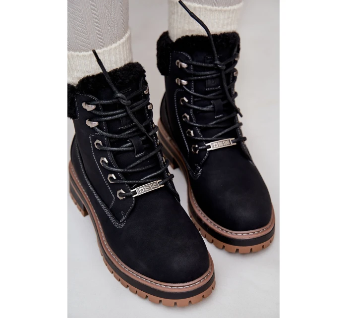 Zateplené dámské boty Big Star model 21669664 Černé - Big Star Shoes Zateplené dámské boty Big Star model 21669664 Černé - Big Star Shoes
