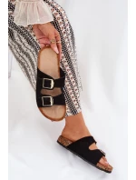 Dámské sandály na korkové platformě se zlatými černé model 21689208 - Boto Dámské sandály na korkové platformě se zlatými černé model 21689208 - Boto